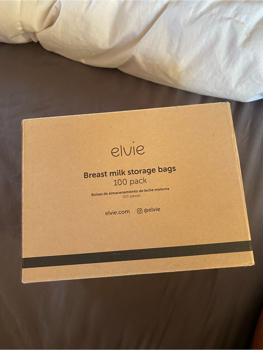 Elvie Brown Breast Milk Storage Bags - 100 Pack